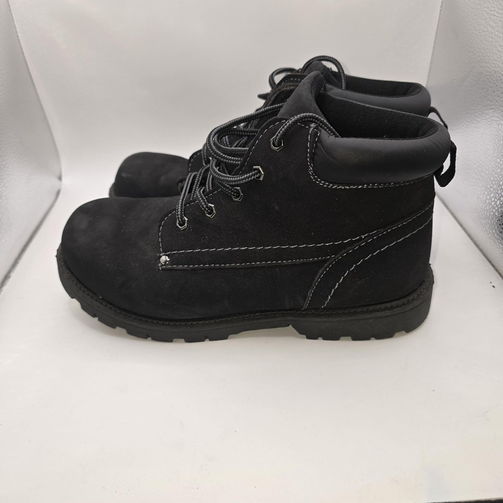 Brahma Boots Boys Size 6 38.5 Black Lace Up Combat Ankle Slip Resistant Boots